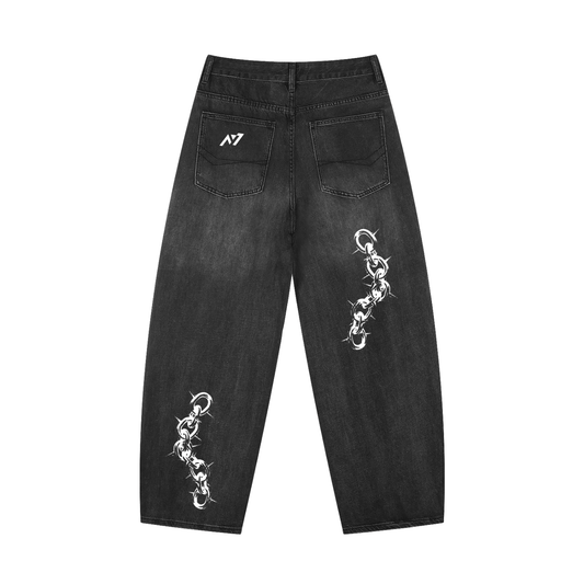 Giants Curse Barrel Leg Jeans - AY - Line Anime