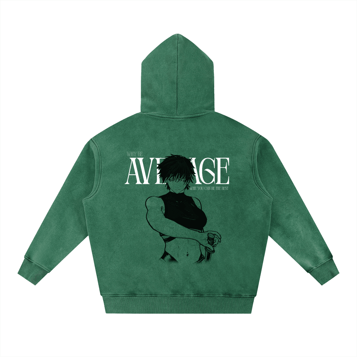 Vicious Resolve Washed Streetwear Hoodie - AY - Line Anime