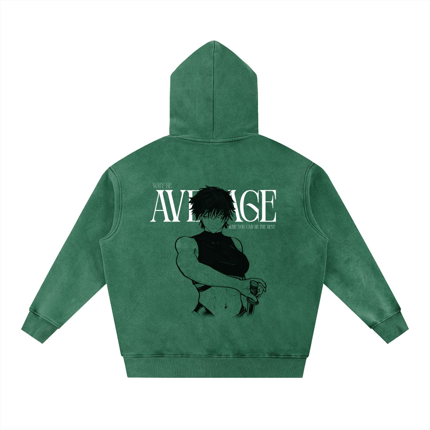 Vicious Resolve Washed Streetwear Hoodie - AY - Line Anime