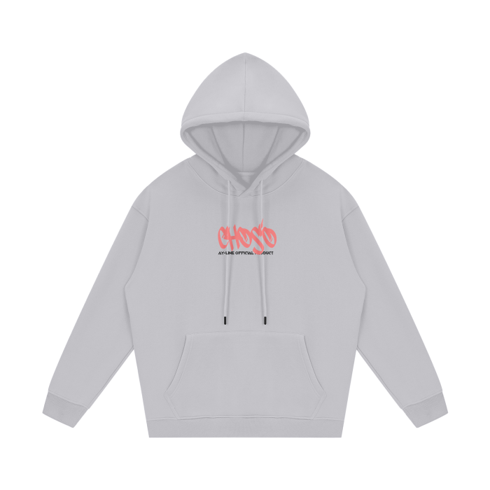 Crimson Flow Graffiti Streetwear Hoodie Grey - AY - Line Anime