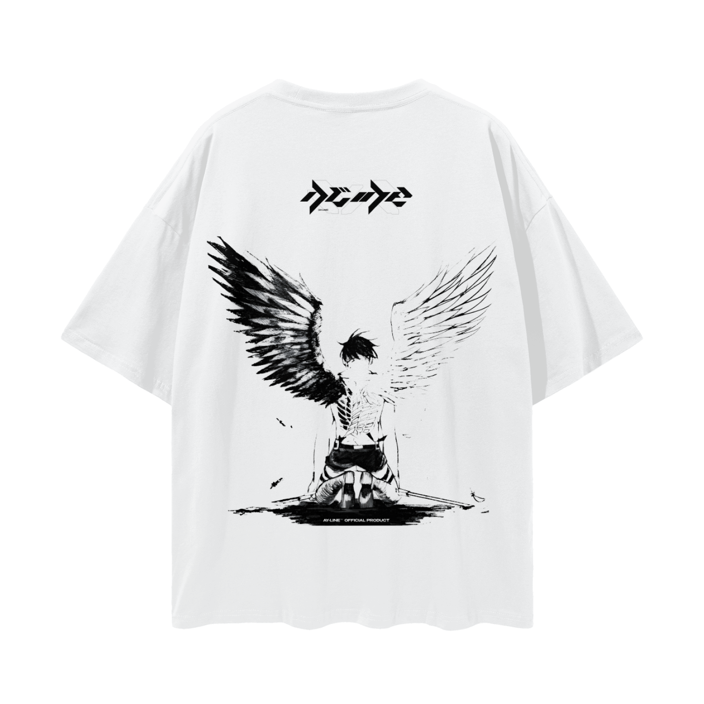 Wings of Destruction Streetwear Shirt White&Grey - AY - Line Anime