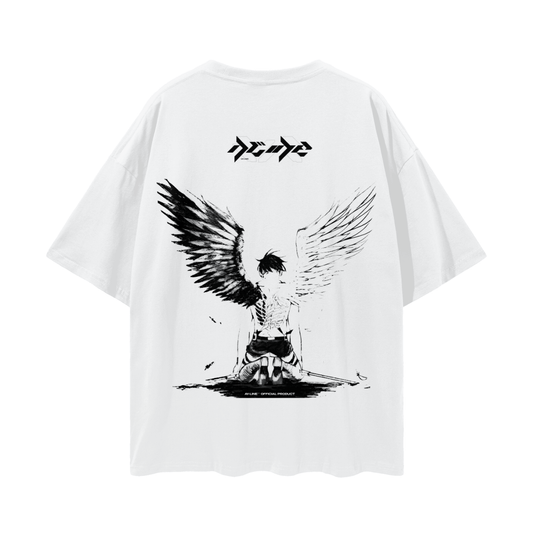 Wings of Destruction Streetwear Shirt White&Grey - AY - Line Anime