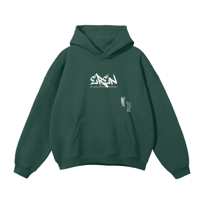 Shattered Chains Graffiti Streetwear Hoodie Green - AY - Line Anime