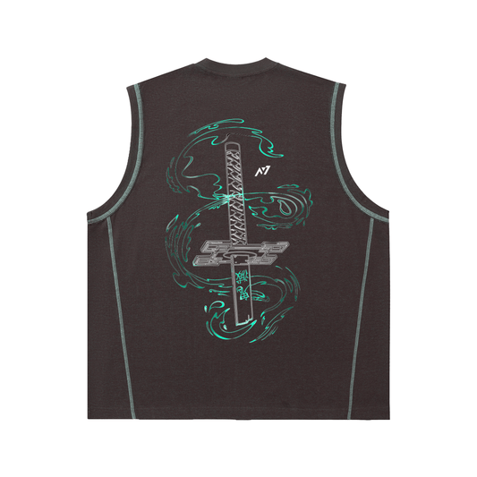 Mist Breathing Streetwear Tank Top - AY - Line Anime