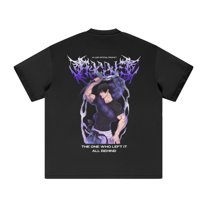 The One Who Left It All Behind Streetwear Shirt Black Heavy - AY - Line Anime