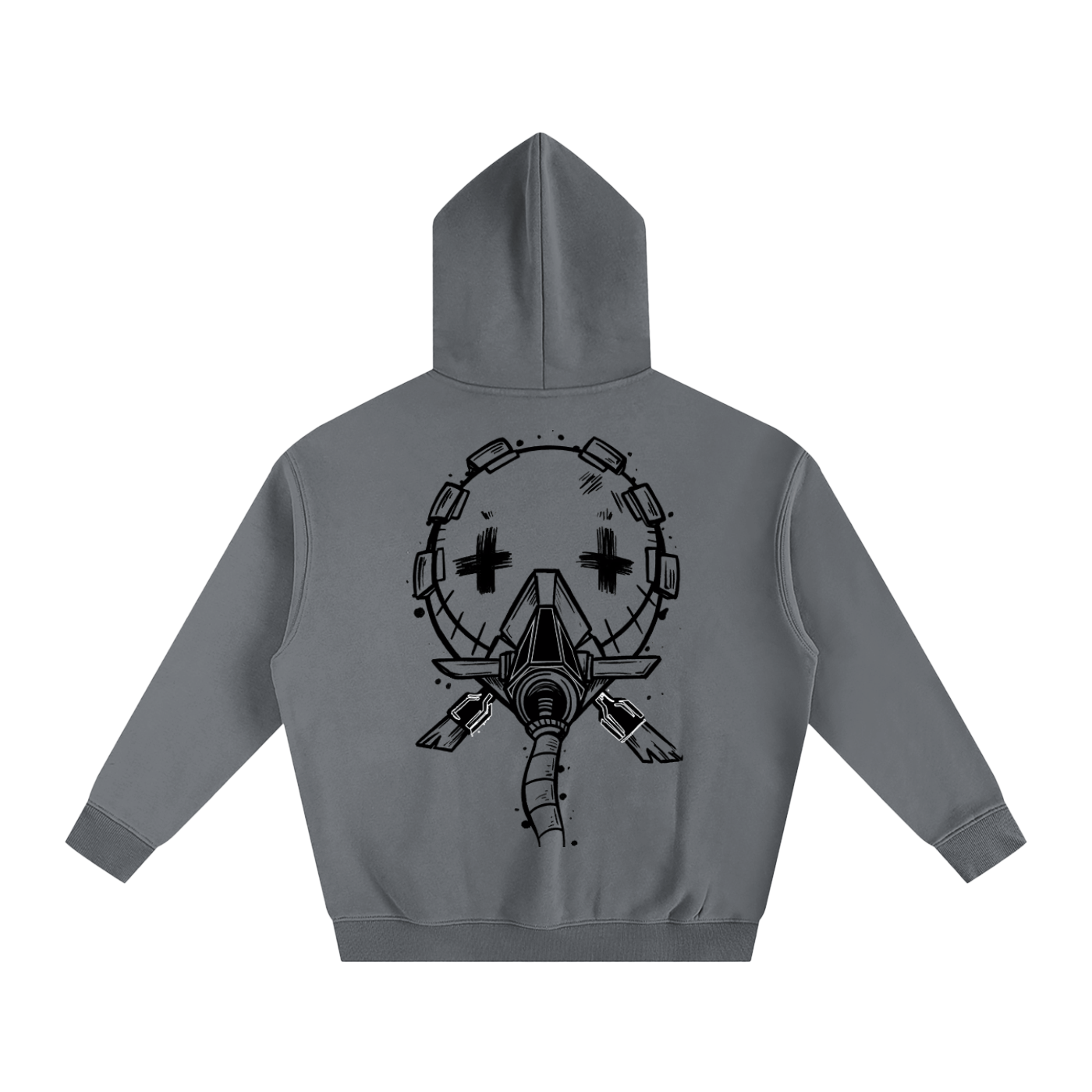 Masked Outcast White/Grey Streetwear Hoodie - AY - Line Anime