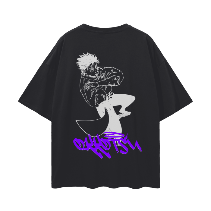 Cursed Companion Graffiti Streetwear Shirt Black - AY - Line Anime