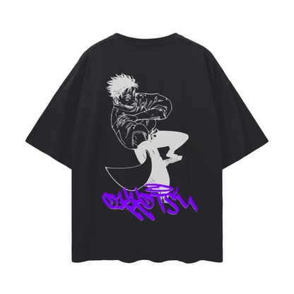 Cursed Companion Graffiti Streetwear Shirt Black - AY - Line Anime