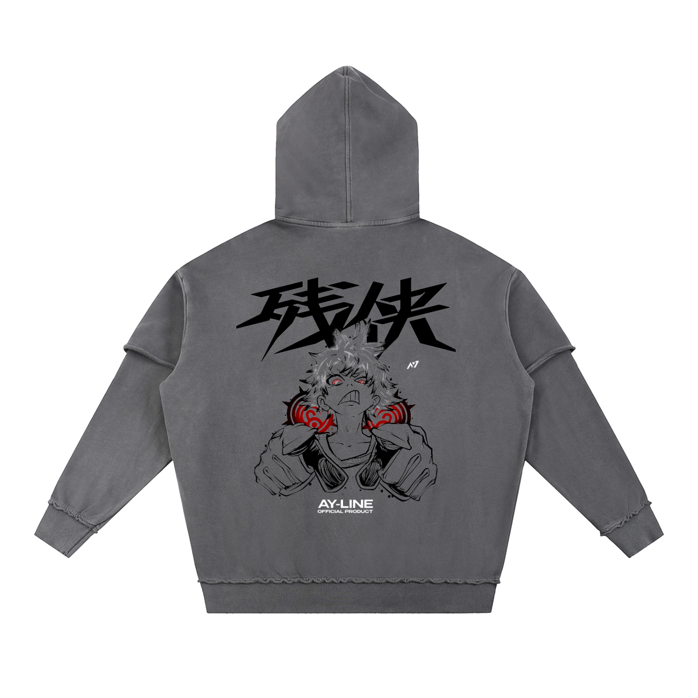 Scrap God Streetwear Ripped Hoodie - AY - Line Anime