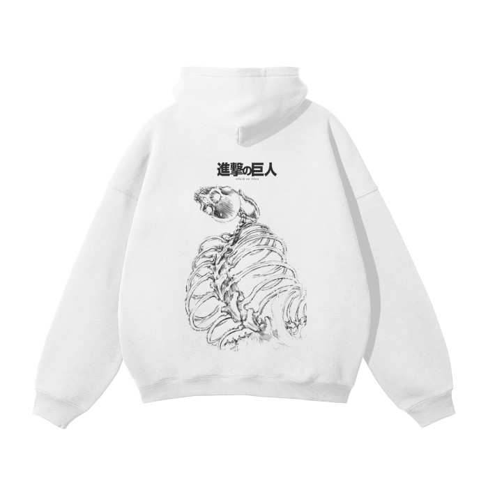 The Rumbling Streetwear Hoodie White - AY - Line Anime