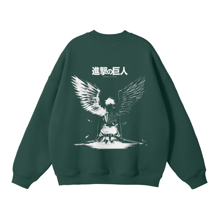 Wings of Destruction Streetwear Sweatshirt Grey - AY - Line Anime