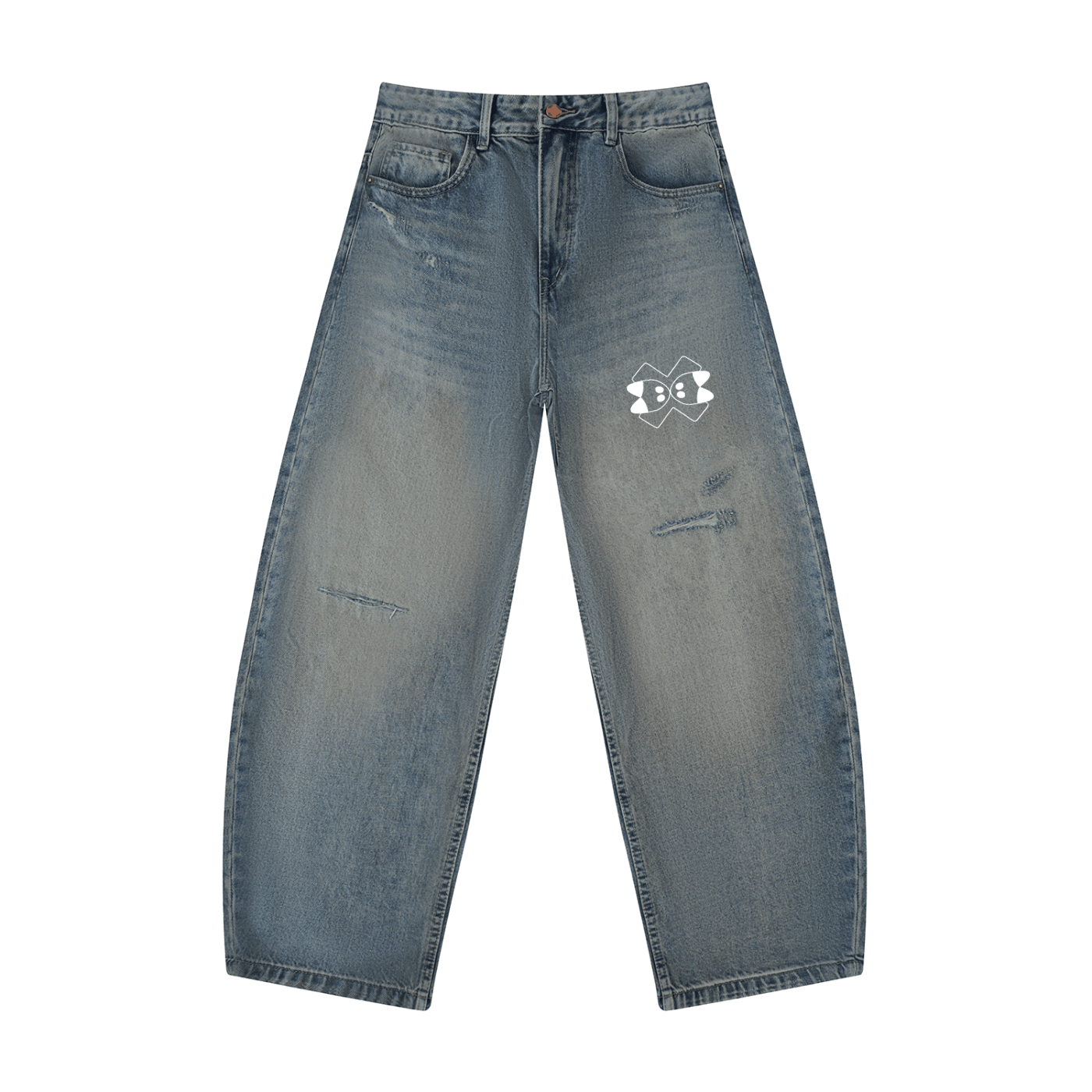 Monster Point Barrel Leg Jeans - AY - Line Anime