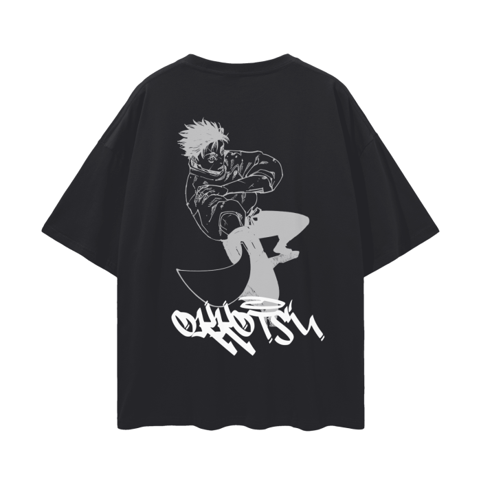 Cursed Companion Graffiti Streetwear Shirt Black - AY - Line Anime