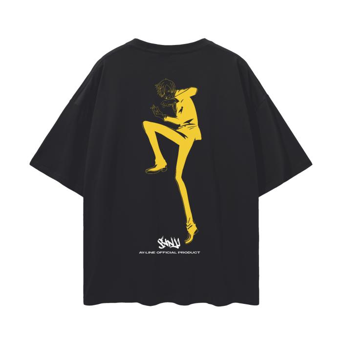 Black Leg Neon Streetwear Shirt Black - AY - Line Anime