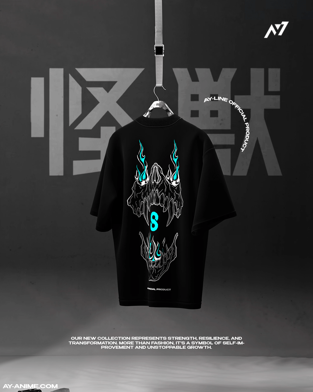 Monster Uprising Streetwear Shirt White and Black - AY - Line Anime