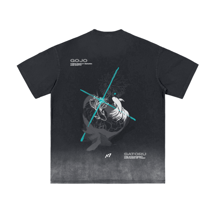 The Strongest Sorcerer Streetwear Shirt Black Washed - AY - Line Anime