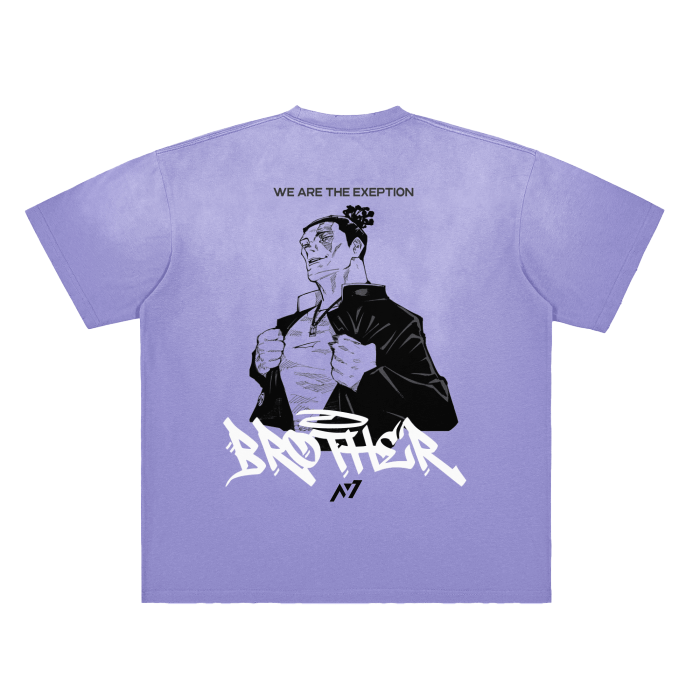 Clap and Crush Streetwear Shirt Purple Washed Heavy Weight - AY - Line Anime