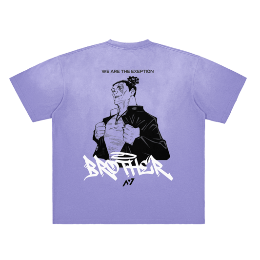 Clap and Crush Streetwear Shirt Purple Washed Heavy Weight - AY - Line Anime