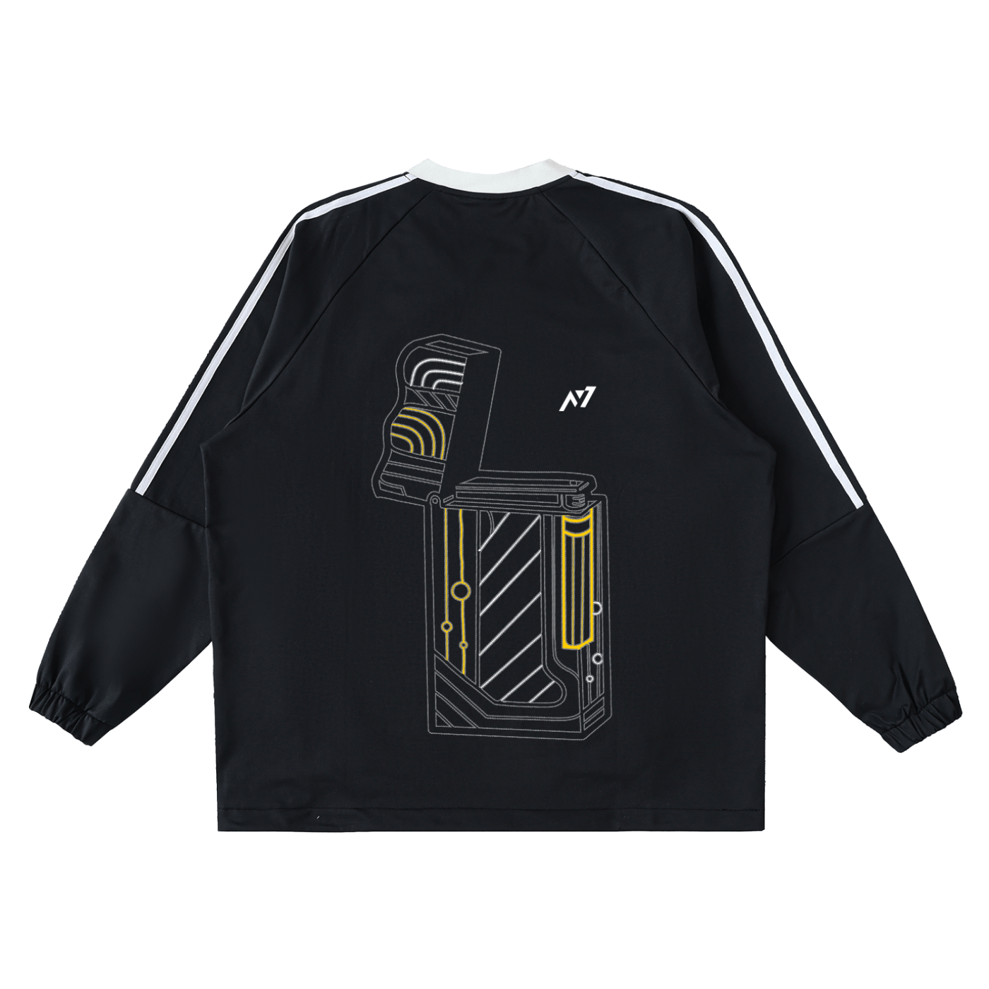 Black Leg Striped Long - Sleeve - AY - Line Anime