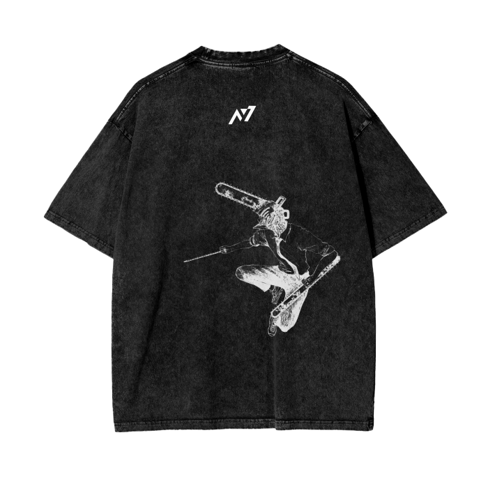 Fuel for Fight Streetwear Shirt Black Washed - AY - Line Anime