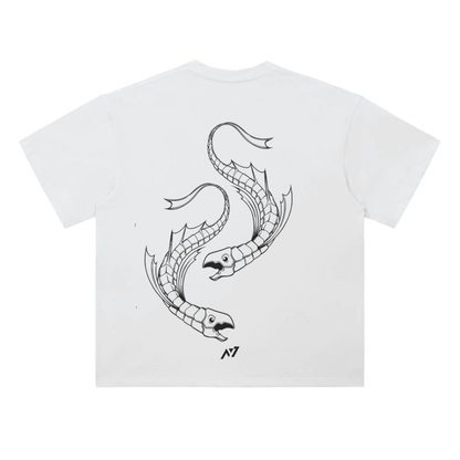 Dark Charisma Fish Streetwear Shirt White Heavy Weight - AY - Line Anime