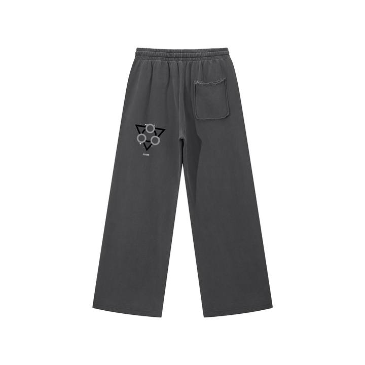 Snow Washed Raw Edge Sweatpants