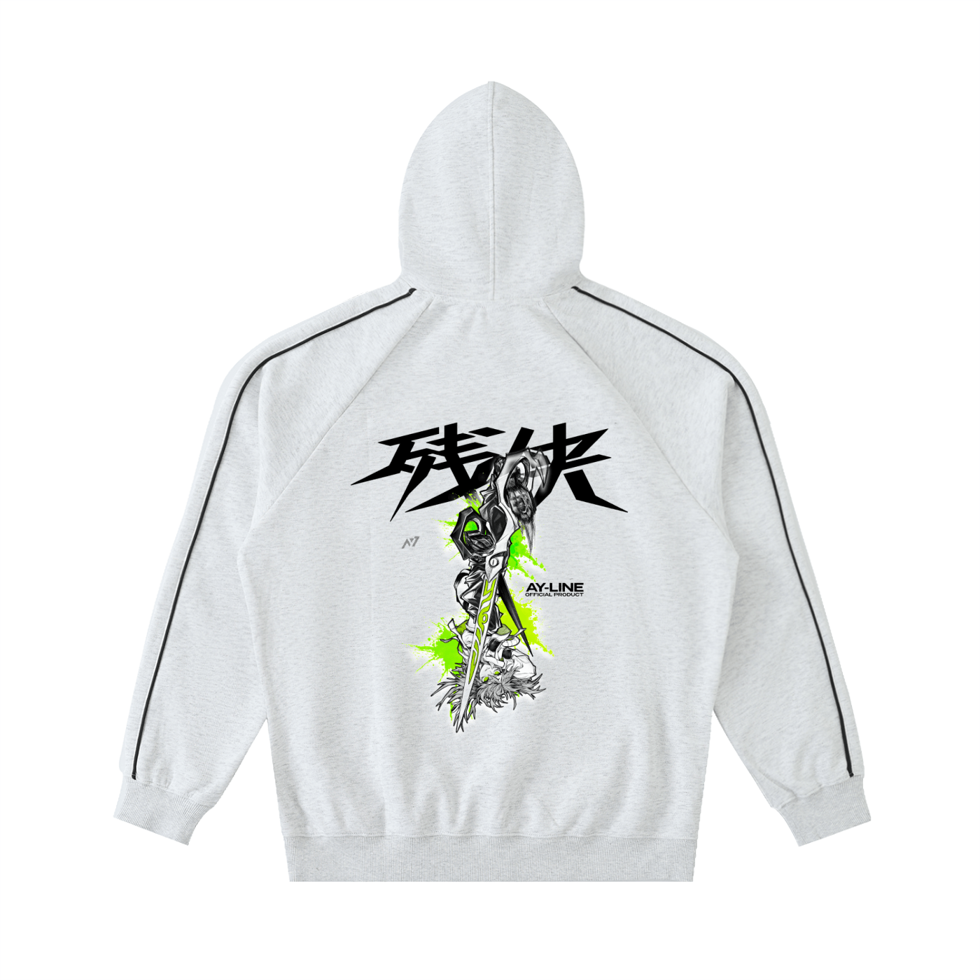 Neon Remorse Striped Hoodie - AY - Line Anime