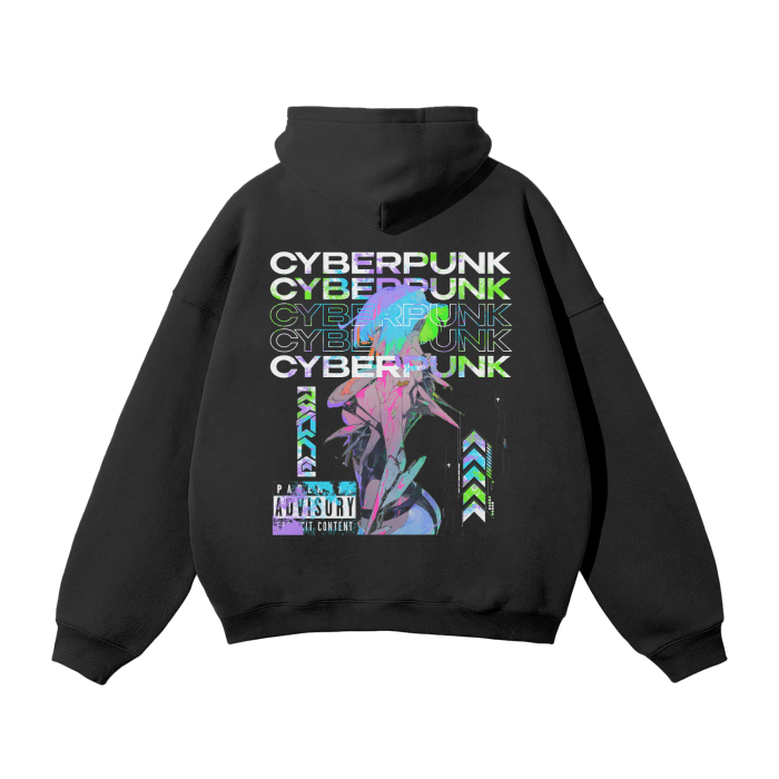 Data Flow Streetwear Hoodie Black