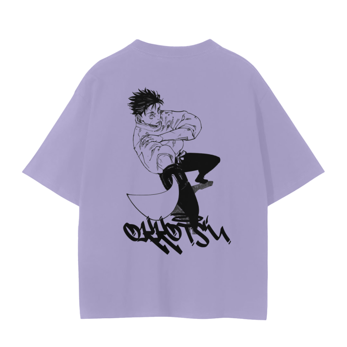 Cursed Companion Graffiti Streetwear Shirt Purple - AY - Line Anime