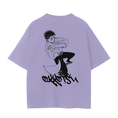 Cursed Companion Graffiti Streetwear Shirt Purple - AY - Line Anime