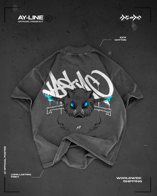 Wilderness Wrath Streetwear Shirt Grey - AY - Line Anime