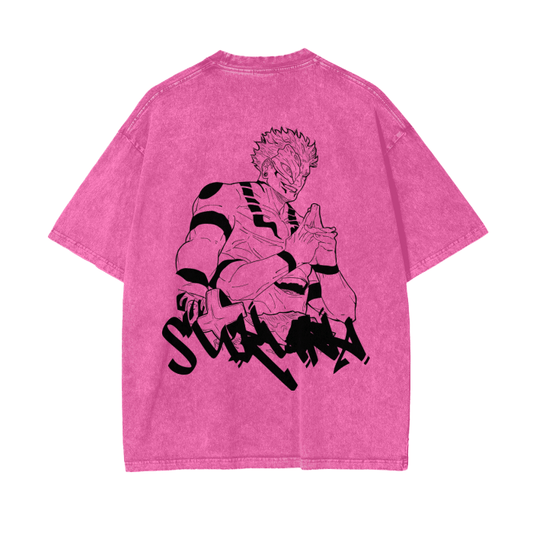The Disgraced One Streetwear Shirt Pink Washed - AY - Line Anime