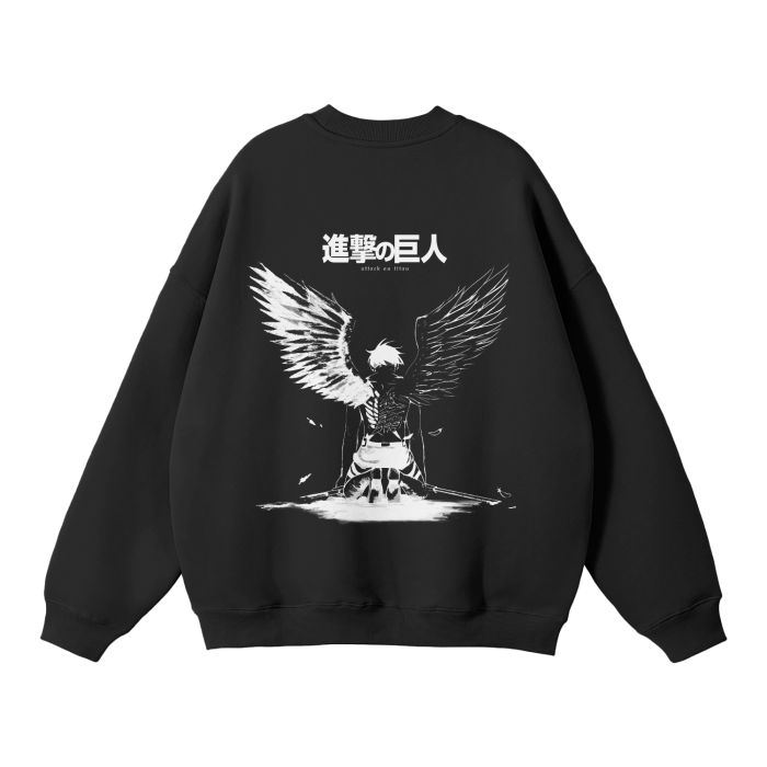 Wings of Destruction Streetwear Sweatshirt Grey - AY - Line Anime