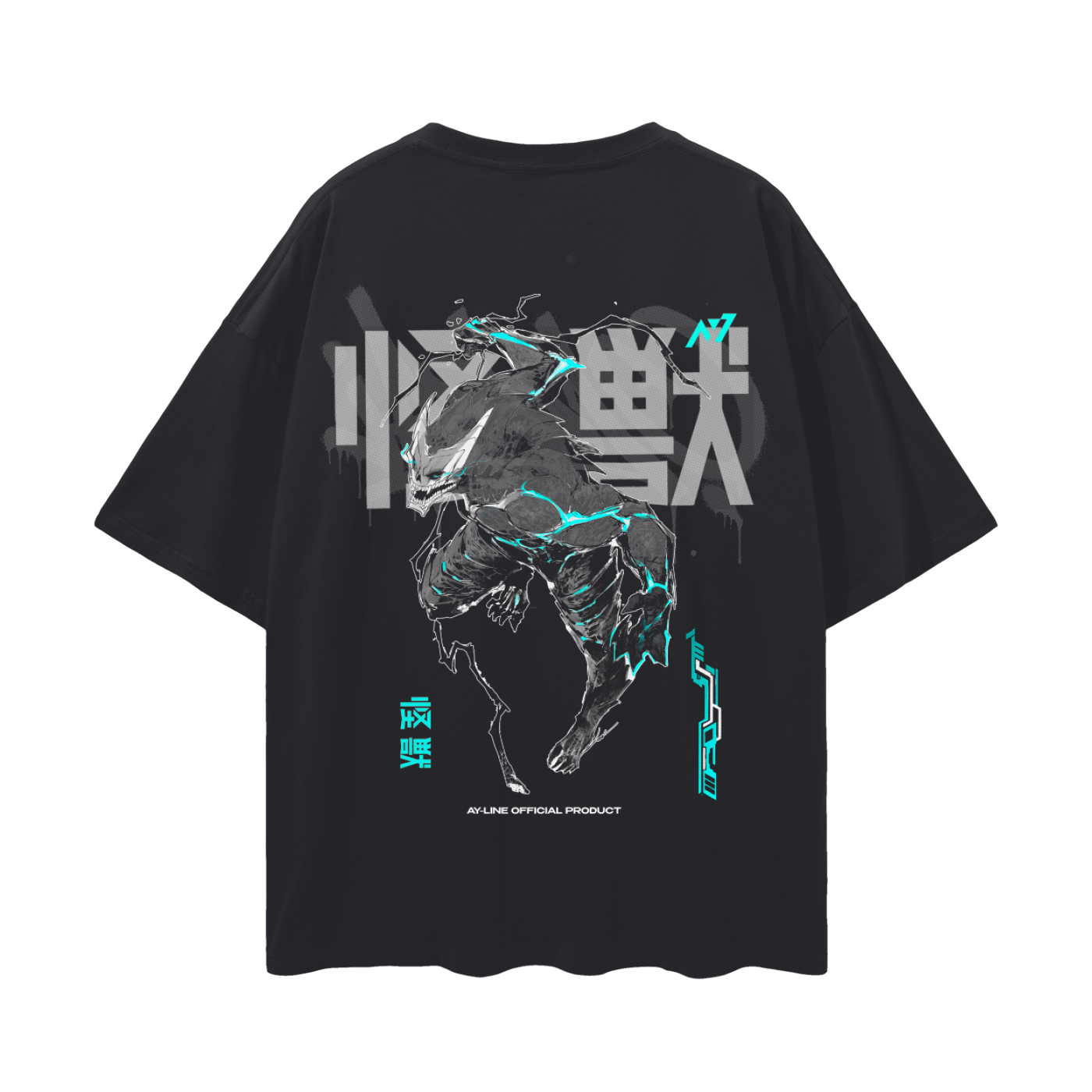 Kaiju Surge Streetwear Shirt Black - AY - Line Anime