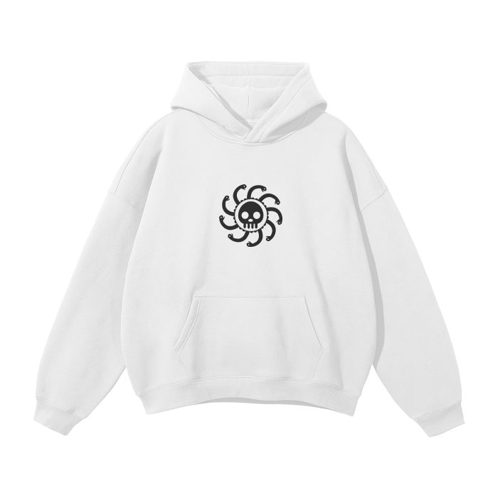 Serpent Empress Y2K Streetwear Hoodie White - AY - Line Anime