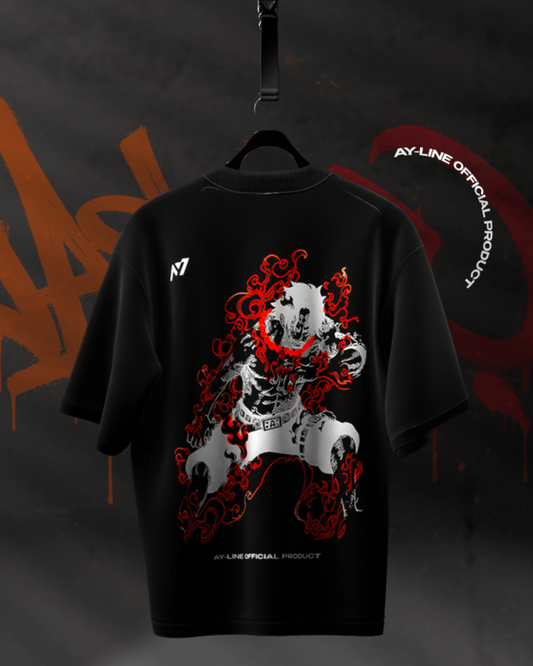 Flame Rogue 2.0 Streetwear Shirt Black - AY - Line Anime