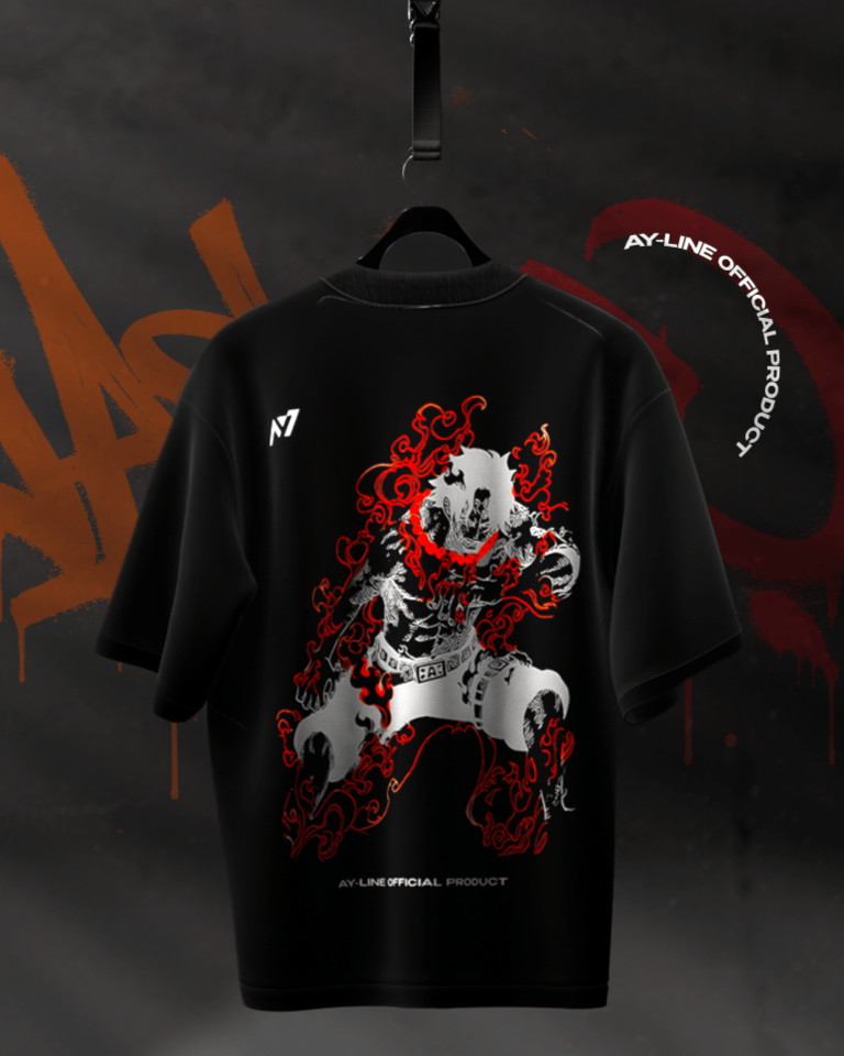 Flame Rogue 2.0 Streetwear Shirt Black - AY - Line Anime