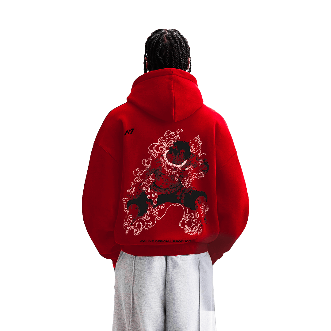 Flame Rogue Streetwear Hoodie Red - AY - Line Anime