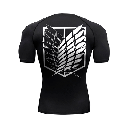 AOT Compression Shirt Black - AY - Line Anime