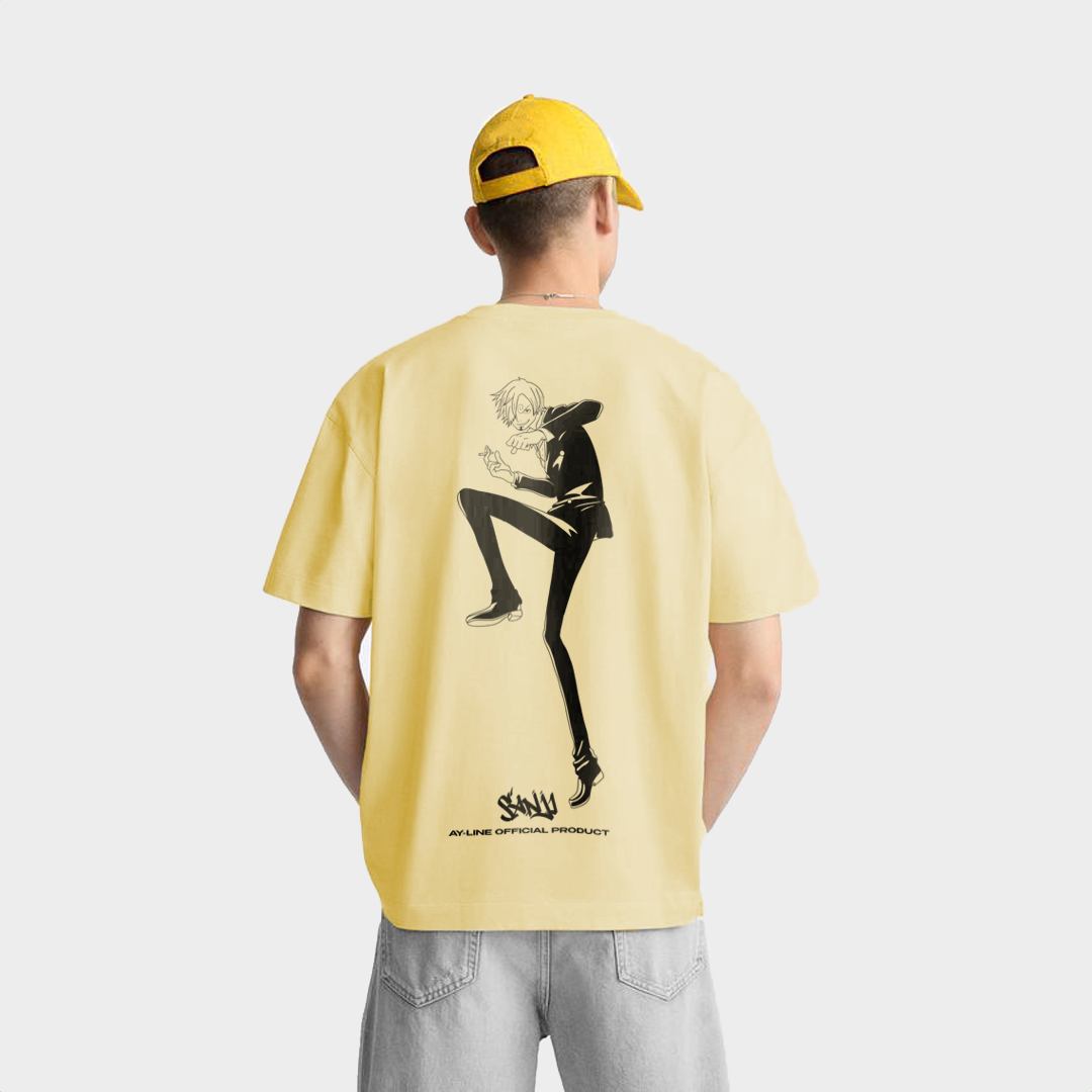 Black Leg Neon Streetwear Shirt Yellow - AY - Line Anime
