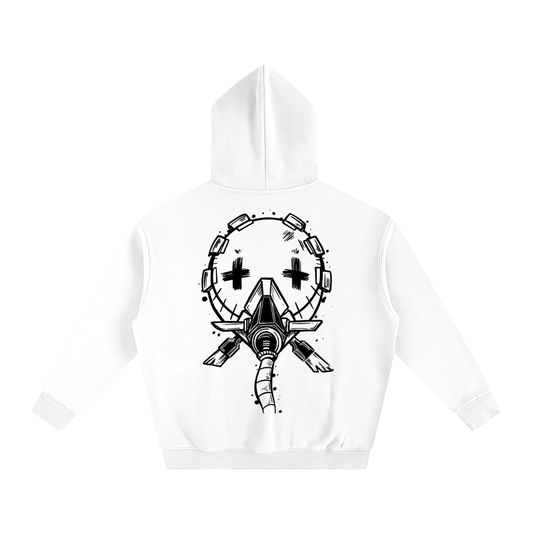 Masked Outcast White/Grey Streetwear Hoodie - AY - Line Anime
