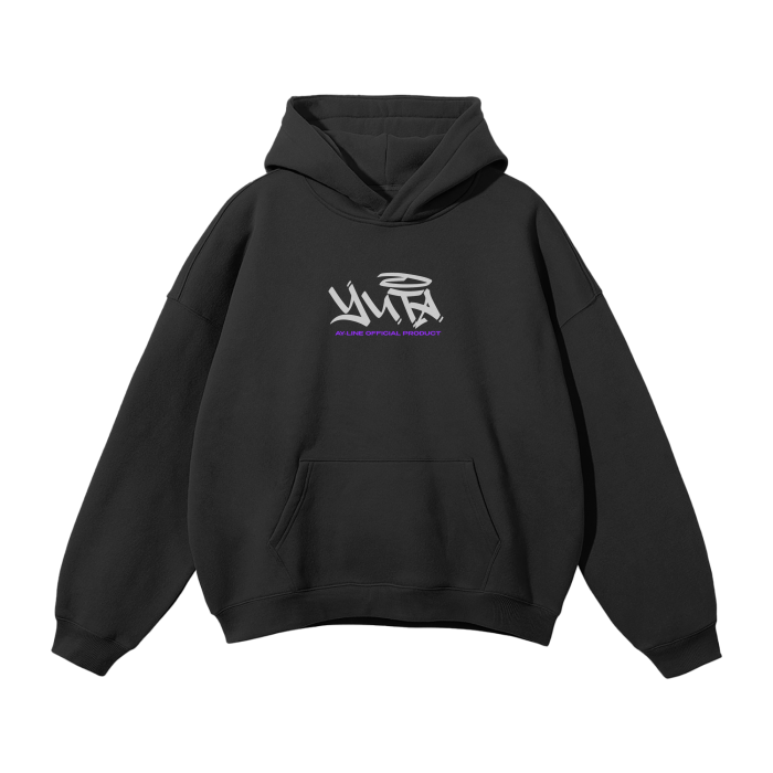 Cursed Companion Graffiti Streetwear Hoodie Black - AY - Line Anime
