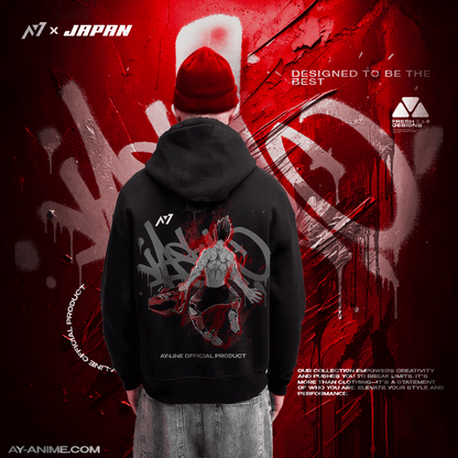 Talent Eater Streetwear Hoodie Black - AY - Line Anime