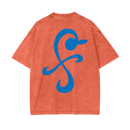 Sailing Dreams Streetwear Shirt Orange Washed - AY - Line Anime