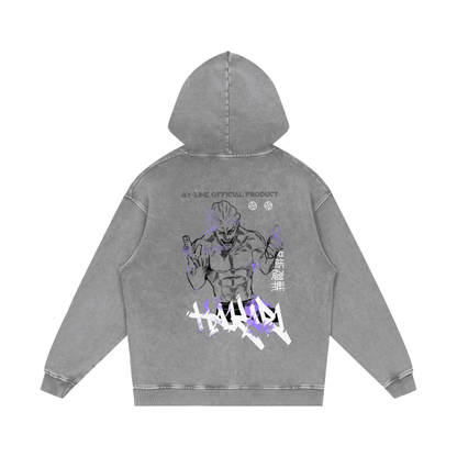 Lucky Strike Streetwear Hoodie Grey Washed - AY - Line Anime