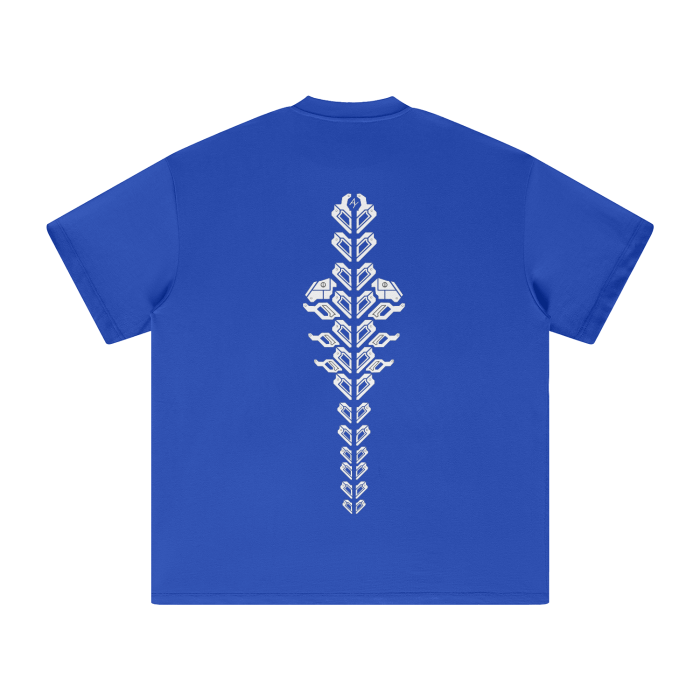 Neon Dash Streetwear Shirt Blue Heavy Weight - AY - Line Anime