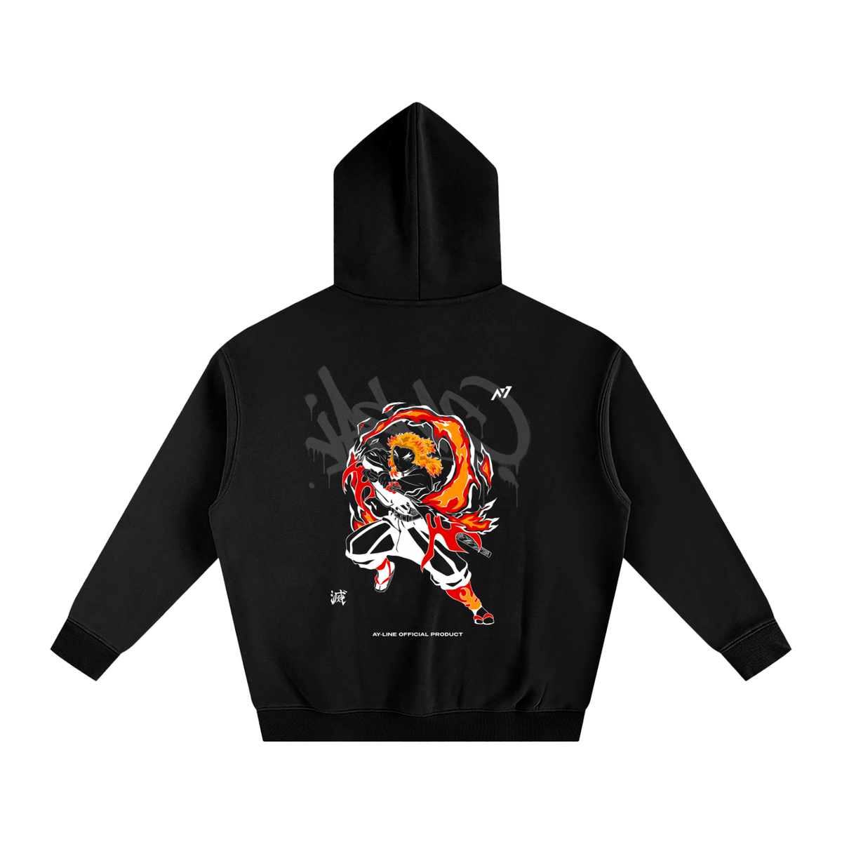 Flame Pillar Streetwear Hoodie - AY - Line Anime