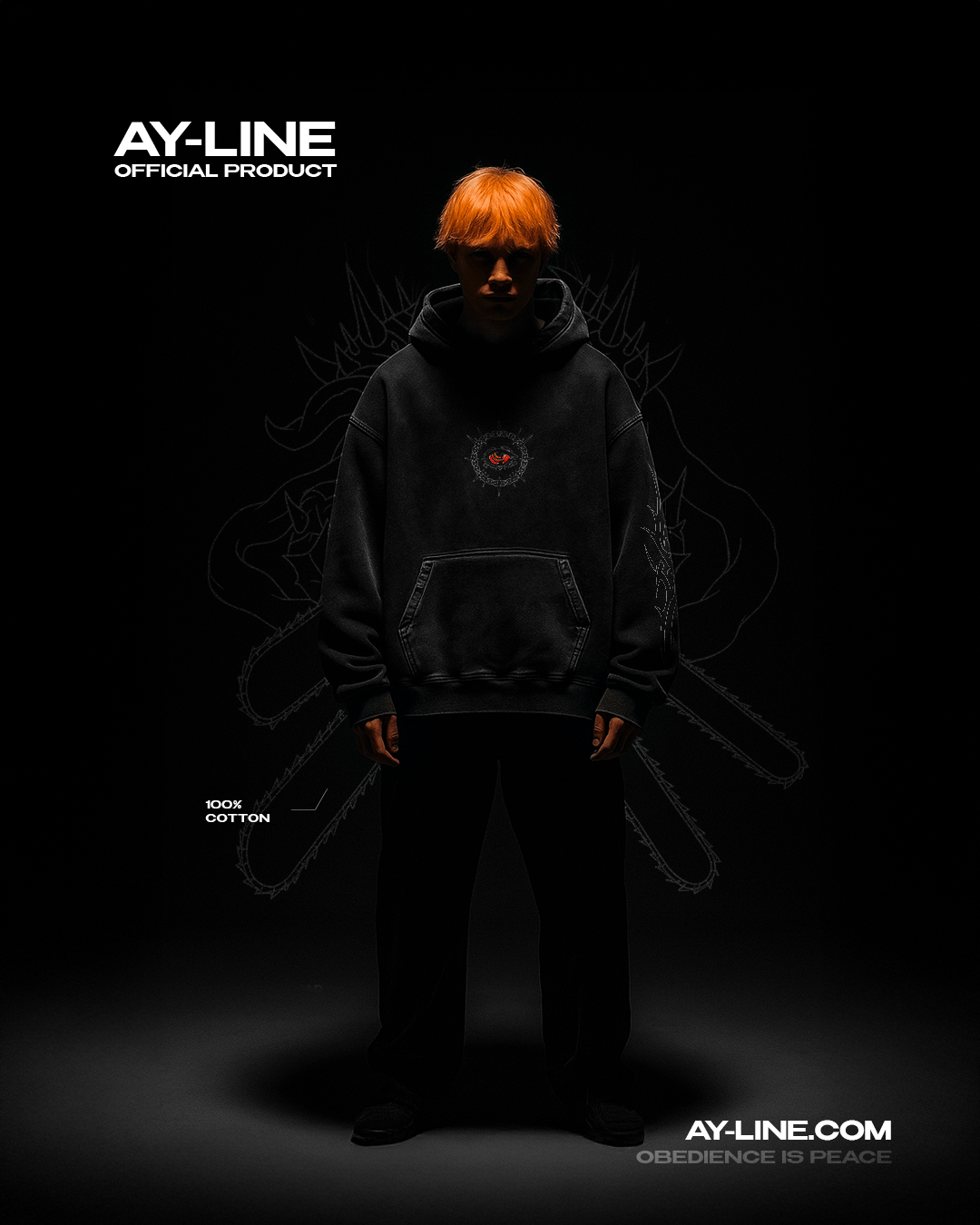 Grind Ritual Washed Streetwear Hoodie - AY - Line Anime