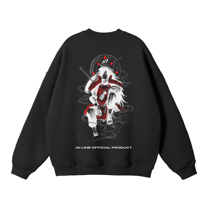 Ojo de la luna streetwear sudadera negra