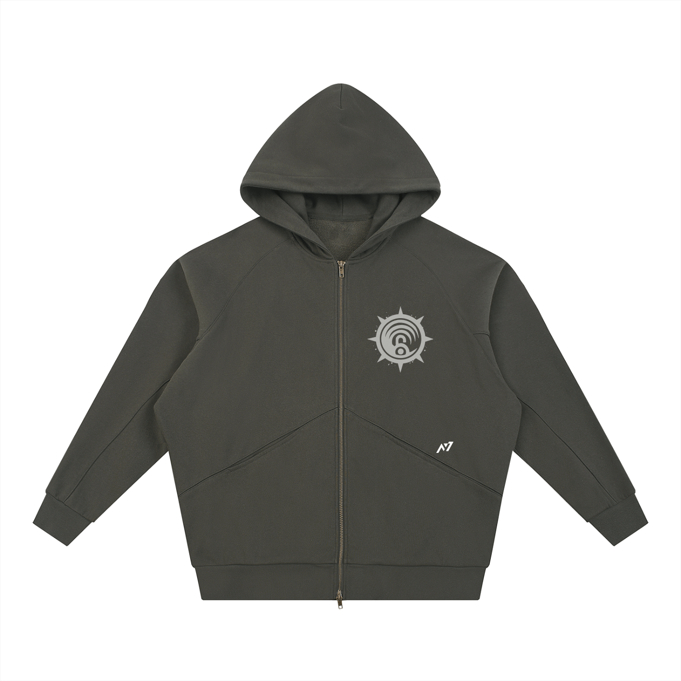 Azure Divider Streetwear Zip - Up Hoodie - AY - Line Anime